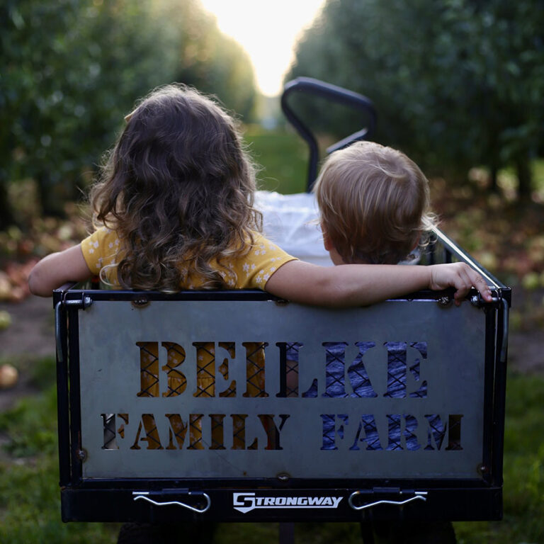 Kids in Wagon at Beilke Family Farm